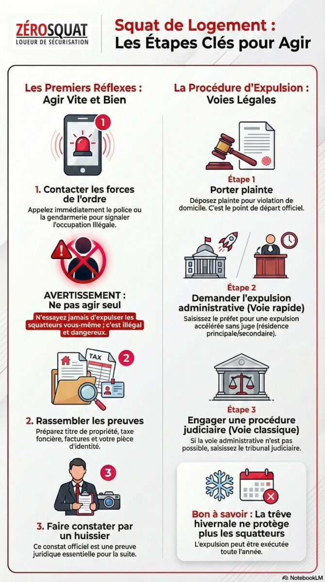 infographie que faire en cas de squat ?